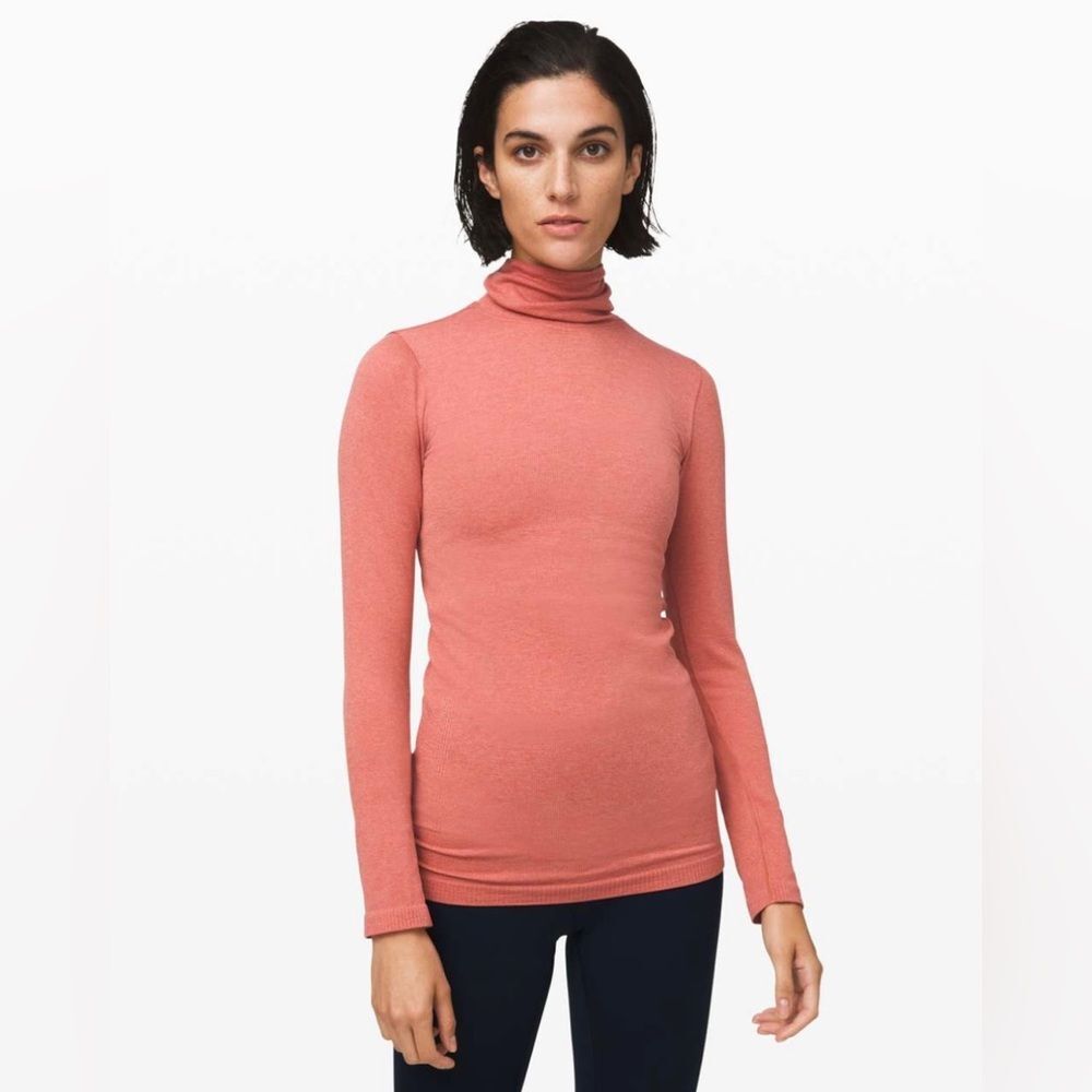 Lululemon Yin Vibes Turtleneck SZ 2 Copper Clay